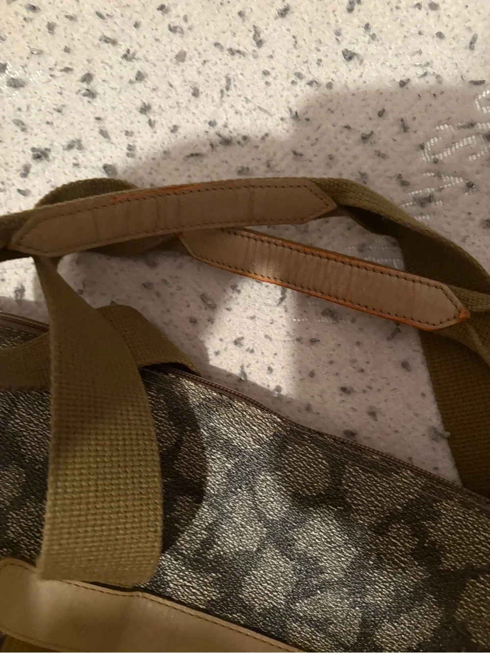 Ysl Olive Brown Patterned Weekender Bag vintage